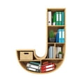 thumbnail image 1 of CuiLiyq Bookcase Hanging A to Z Letter Shaped Bookshelf Pendant, Christmas Tree Hanging Decorations, Acrylic Ornament Xmas Decor (Acrylic, Letter-J), 1 of 6