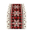 thumbnail image 1 of CuiLiyq Buffalo Plaid Snowflakes Christmas Table Runner, Seasonal Winter Kitchen Dining Table Decoration for Home Party Decor (72" x 13"), 1 of 6