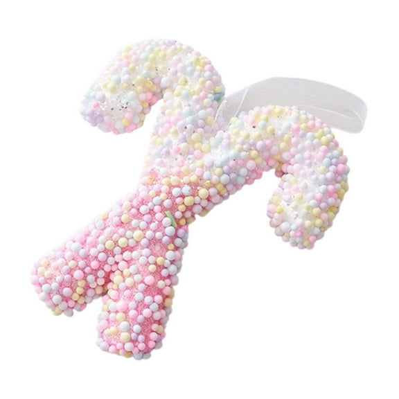 CuiLiyq Candy Christmas Tree Ornaments, 4.3" x 3.9" Candy Cane Ornaments Pastel Color Dessert Pendant Decoration Hanging Crafts, for Home Xmas Party Decor