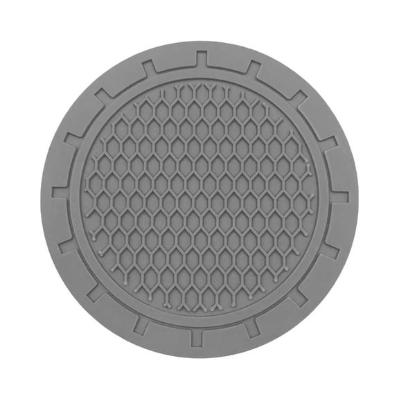 CuiLiyq Car Cup Holder Coasters, 2 PCS Waterproof Non Slip Sift Spill Proof Vehicle Cup Pad, Removable Recessed Automotive Interior Accessories, Honeycomb Shape PVC Coaster (F)