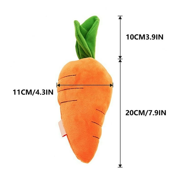 CuiLiyq Cartoon Carrot Plush Toy, Cute Carrot Shape Pillow Stuffed Carrot Toy Soft Doll, 11.8" x 4.3"