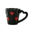 thumbnail image 1 of CuiLiyq Ceramic Coffee Mug, 3D Heart Embossed Tea Cups for Latte, Hot Tea, Cappuccino and Milk, Microwave and Dishwasher Safe Cup for Lover Mom Birthday Christmas Valentines Day Gifts (Black), 1 of 6