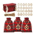 thumbnail image 1 of CuiLiyq Christmas Advent Calendar Bags, 24 Days Countdown Calendar Bags, Drawstring Gift Bags DIY Candy Bags, for Holiday Decorations, 1 of 6