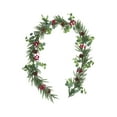 thumbnail image 1 of CuiLiyq Christmas Artificial Garlands, 6.4Ft Xmas Berry Holly Leaves Garland, Faux Greenery Garlands Winter Snowy Red Berries Hanging Vine, for Wedding Party Home Decoration, 1 of 6