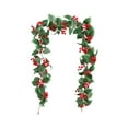 thumbnail image 1 of CuiLiyq Christmas Artificial Garlands, Xmas Berry Holly Leaves Garland, Faux Greenery Garlands, Winter Snowy Red Berries Hanging Vine, for Wedding Party Home Decoration, 1 of 6