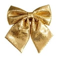 thumbnail image 1 of CuiLiyq Christmas Bow, Christmas Tree Topper Ornament Bow, for Christmas Valentine's Day Christmas Home Wreath Tree Decoration (Gold), 1 of 6