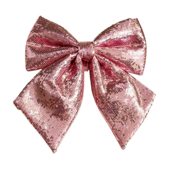 CuiLiyq Christmas Bow, Christmas Tree Topper Ornament Bow, for Christmas Valentine's Day Christmas Home Wreath Tree Decoration (Pink)