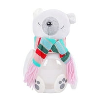 CuiLiyq Christmas Candy Jars with Bear Lid, 9.8" x 7.9" Plastic Clear Christmas Cookie Chocolate Jar, Xmas Snack Food Storage Container for Gifts Holiday Party Supplies (Bear)