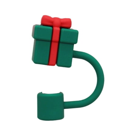 CuiLiyq Christmas Cartoon Straw Covers Cap, 0.39 Inch Cute Silicone Straw Covers, Straw Protectors, Cap Stopper for Reusable Straws Tip Lids (Gift Box)
