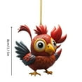 thumbnail image 1 of CuiLiyq Christmas Chicken Ornaments, Chicken Rooster Hens Decor Tree Hanging Ornaments, Christmas Tree Decorations Car Pendant, 1 of 2