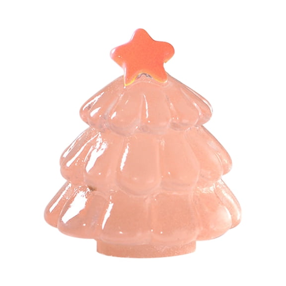 CuiLiyq Christmas Desktop Ornaments, 10 PCS Little Grape Christmas Tree Luminous Edition Ornament, For Holiday Family Wedding Party Desktop Decoration (Orange)