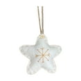 thumbnail image 1 of CuiLiyq Christmas Felt Pendant, Plush Christmas Tree Five Pointed Star Shaped Pendant, for Winter Family Holiday Wedding Party Decoration and Christmas Gifts (White, Five Pointed Star), 1 of 6