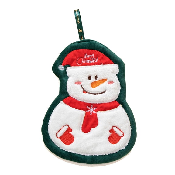 CuiLiyq Christmas Hand Towel, Christmas Bathroom Kitchen Hand Towel for Dry Cleaning Cooking Decoration, Super Absorbent Towel (Snowman)