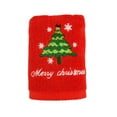 thumbnail image 1 of CuiLiyq Christmas Hand Towels for Bathroom, 29.1" x 13.3" Large Soft Cotton Embroidered Christmas Bath Towel Decorative, Absorbent Xmas Towels for Bathroom Home Kitchen (Red), 1 of 5