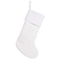 CuiLiyq Christmas Large Christmas Stockings, 20 Inch Holiday Decorations Gift Bag Candy Bag Christmas Tree Pendant, for Christmas Party Fireplace Family Hanging Stocking Decorations (White)