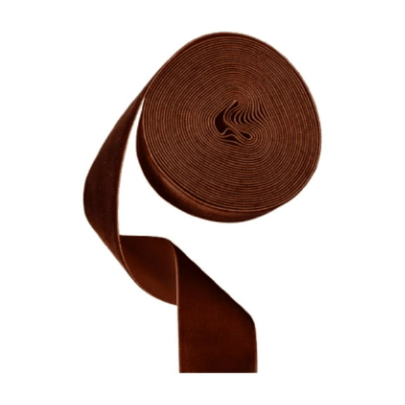 CuiLiyq Christmas Plush Decorative Ribbon, Coffee DIY Ribbon For Gift Packaging Decoration, Suitable For Christmas Tree, Family Party Decoration (19.7 Ft x 1.5 In)