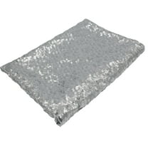 CuiLiyq Christmas Rectangle Silver Sequin Tablecloth, Table Cover Overlay for Christmas Wedding Birthday Parties Baby Shower (59.1" x 39.4", Silver)