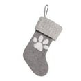 thumbnail image 1 of CuiLiyq Christmas Small Christmas Socks Cute Dog Claw Knife And Fork Set, Christmas Stocking with Paw Embroidered, Holiday Decoration Pendant Tree Pendant (Gray), 1 of 5