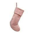 thumbnail image 1 of CuiLiyq Christmas Stockings, 18 Inch Large Plush Pink Stocking, Faux Lambswool Xmas Hanging Decor for Holiday Christmas Party Family Fireplace Decoration (Pink), 1 of 6