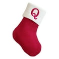 thumbnail image 1 of CuiLiyq Christmas Stockings with Initials, 7 Inches Small Embroidered Letter Knit Red White Christmas Stocking, for Family Holiday Decorations and Xmas Tree Fireplace ( Q ), 1 of 6