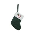 thumbnail image 1 of CuiLiyq Christmas Stockings with Initials, Green Knitted Xmas Stocking, Christmas Party Fireplace Family Hanging Stocking Decorations (7.8 Inch, Letter-O), 1 of 5