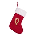 thumbnail image 1 of CuiLiyq Christmas Stockings with Initials, Small Embroidered Letter Knit Christmas Stocking, for Family Holiday Decorations and Xmas Tree Fireplace (Red, Q), 1 of 6