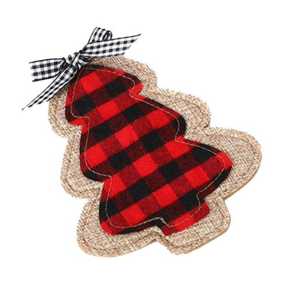 CuiLiyq Christmas Table Decoration Fork Cover, Checkered Striped Bell Christmas Tree Sock Ball Shaped Fork Cover, For Home Holiday Party Desktop Decoration (Tree)