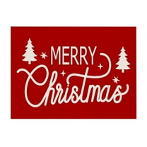 CuiLiyq Christmas Table Mat, 16.5" x 12.5" Cotton Mat With Christmas Themed Print, For Home Holiday Party Table Decoration