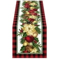 thumbnail image 1 of CuiLiyq Christmas Table Runner, Red and Black Buffalo Check Plaid Seasonal Winter Xmas Holiday Dinner Runner, for Home Kitchen Dining Table Decoration (72" x 12"), 1 of 6