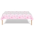thumbnail image 1 of CuiLiyq Christmas Tablecloth, 108" x 54"Plastic Tablecloth With Snowflake Decoration, Table Cover for Home Holiday Banquet Dining Room Decor (Pink), 1 of 4