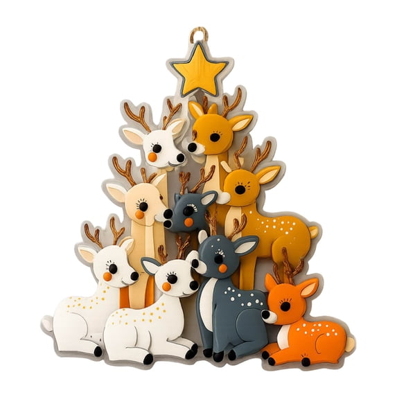 CuiLiyq Christmas Tree Hanging Tree Shape Pendant, Christmas Hanging Ornaments Decorations, Stacked Ornament Christmas Books Acrylic Ornaments