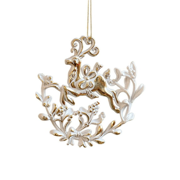 CuiLiyq Christmas Tree Ornament, Plastic Christmas Reindeer Key Snowflake Decoration, Suitable For Indoor And Outdoor Party Decorations During Christmas Holidays (Reindeer)