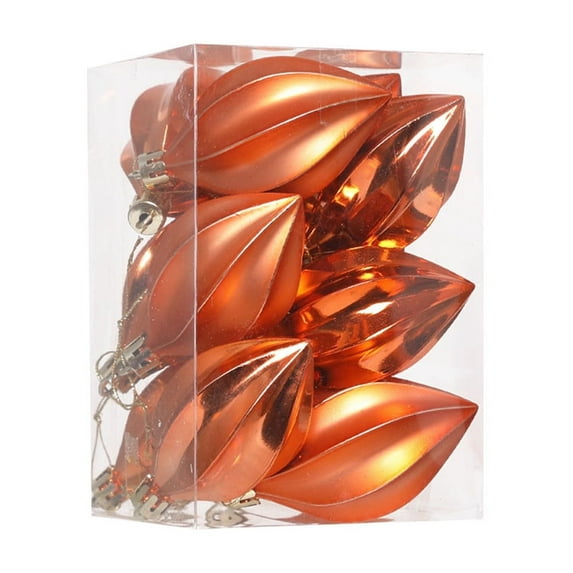 CuiLiyq Christmas Tree Ornaments, 12 PCS Plastic Starpeach Shaped Christmas Balls, For Family Festivals Wedding Party Ornaments and Christmas Gifts (Bronze)