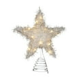 thumbnail image 1 of CuiLiyq Christmas Tree Topper Tinsel Star, 11.8 Inch Shiny Iridescent Christmas Tree Decoration, for Xmas Tree Holiday Party Indoor Decor, 1 of 6