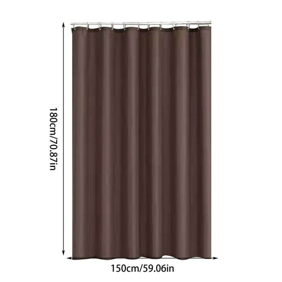 CuiLiyq Coffee Shower Curtain Liner for Bathroom, 70.8" x 59" Thicken Fabric Shower Curtains with Grommet and Hooks, Water Resistant Multipurpose Shower Curtain for Home Use (Coffee)