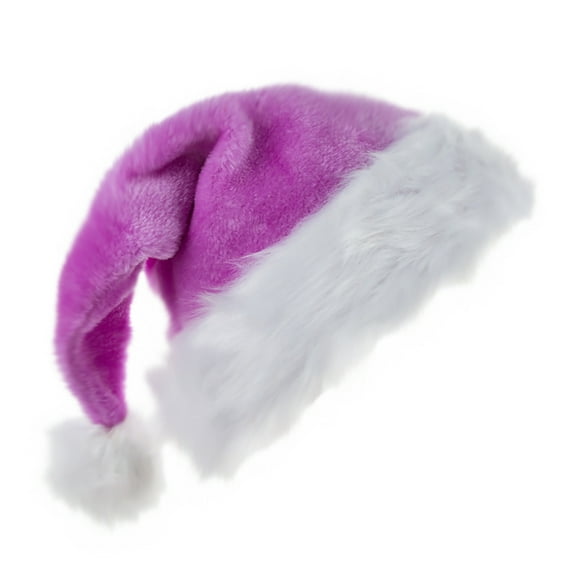 CuiLiyq Cute Christmas Hat, Soft Plush Santa Hat for Adult, for Home Holiday Wedding Party Supplies, for Festive Decoration (Purple)