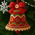 thumbnail image 1 of CuiLiyq DIY Crochet Christmas Bell Ornament Kit, Knitted Santa Claus Bells Decoration, Beginner Christmas Kit for Crafting A Personalized Christmas Bell (Red), 1 of 2