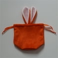 thumbnail image 1 of CuiLiyq Easter Bunny Gift Bags Rabbit Ear Velvet Bags with Drawstrings, 3.93" x 5.51" Bunny Gift Pouches Party Favors, for Easter Party Supplies Candy Treat Jewelry (1 Pcs, Orange), 1 of 6