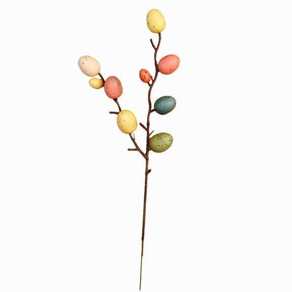 CuiLiyq Easter Eggs Cuttings Foam Eggs String, 1 Pcs Artificial Easter Eggs Branches, Artificial Foam Bird Eggs Garden Bird Nest Decor Easter Party Decorations Home Decor (13 Inch)