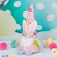 thumbnail image 1 of CuiLiyq Easter Gnome Doll with LED Light Up Ornament Battery Operated Holiday Decor for Home Tabletop Shelf Indoor Spring Decoration, Easter Bunny for Indoor Tabletop Centerpiece Decoration, Pink, 1 of 3