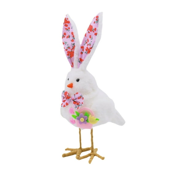 CuiLiyq Easter Plush Bird Decorations, Bird Figurines with Rabbit Ears Table Ornament, Cute Sparrow Fabric Ornaments Centerpieces Table Fireplace Spring Home Decor Holiday Decorations (B)