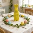 thumbnail image 1 of CuiLiyq Easter Table Decoration, Flocked Bunnies Figurine with Bowtie Spring Table Centerpieces, Flocking Rabbit Tabletop Ornament Cute Bunny Figurines for Spring Home Office Indoor Party (Yellow), 1 of 6