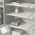 thumbnail image 1 of CuiLiyq Extendable Closet Tension Shelf, Adjustable Cabinet Organizer Rack, for Cabinet Wardrobe Cupboard Kitchen Bathroom, 11.4"-18.1", 1 of 5