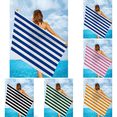 thumbnail image 1 of CuiLiyq Extra Large Beach Towel, Oversized Microfiber Beach Towel 59.8" x 27.5", Striped Lightweight Pool Towel, Swim Travel Towel for Adults Mens Women, Blue, 1 of 6