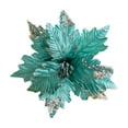 thumbnail image 1 of CuiLiyq Glitter Poinsettia Christmas Flowers, 9.8" Artificial Christmas Flowers for Christmas Tree Wreath Decoration, for Home Holiday Wedding Party Decoration (Green), 1 of 6