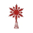 thumbnail image 1 of CuiLiyq Glitter Snowflake Christmas Tree Topper, Mini Tree Topper DIY Christmas Decorations, for Home Holiday Party Decoration (Red, Metal), 1 of 6