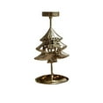 thumbnail image 1 of CuiLiyq Golden Christmas Candle Holder, Iron Christmas Candle Holder, For Holiday Family Wedding Party Desktop Decoration (Christmas Tree Shape), 1 of 6