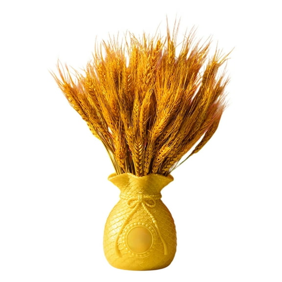 CuiLiyq Golden Wheat Bouquet, Simulated Fake Flower Arrangement, Dried Flowers Arrangement for Fall Farmhouse Home Table Wedding Party Centerpieces Decor