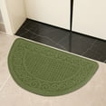 thumbnail image 1 of CuiLiyq Green Kitchen Rugs Mats for Floor, Non Slip Washable Kitchen Mat, Absorbent Standing Throw Rug, Half Circle Carpet for Front of Sink, Laundry Room, Entryway, 22.8" x 13", Green, 1 of 6