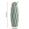 thumbnail image 1 of CuiLiyq Green Plastic Flower Vase, 1 Pcs Imitation Ceramic Ribbed Textured Decorative Vases, Cylinder Vases for Pampas Grass, Small Vase for Living Room Table Centerpieces Bouquet Home Decor, Green, 1 of 2